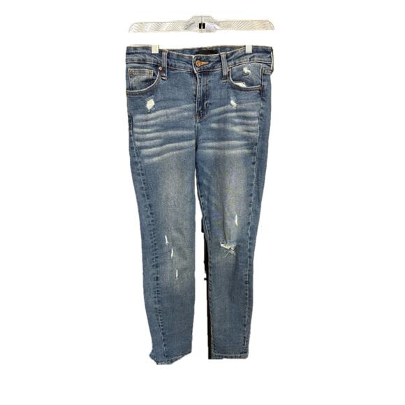 Kendall & Kylie Ultra Babe Skinny Jeans 3/26 Distressed Ripped Denim Mid Rise - Picture 2 of 7